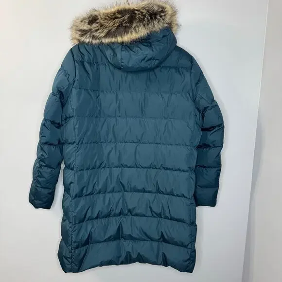 Lands End Women's Plus 1X Down Puffer Winter Coat Jacket Blue - Picture 8 of 13